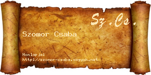 Szomor Csaba névjegykártya